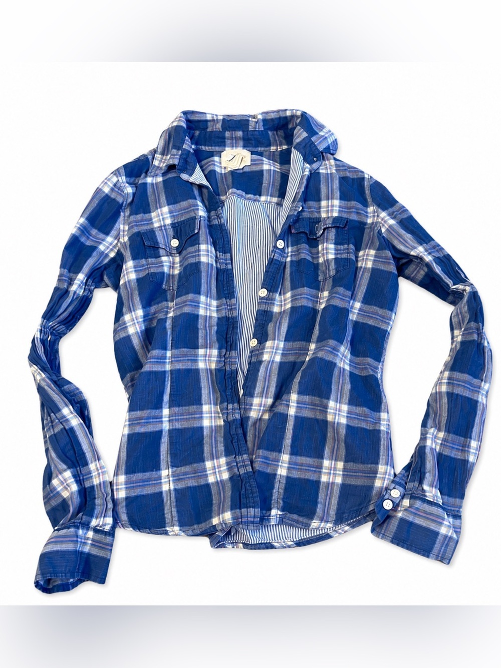 Vintage Levi's Blue Plaid Button Down Shirt